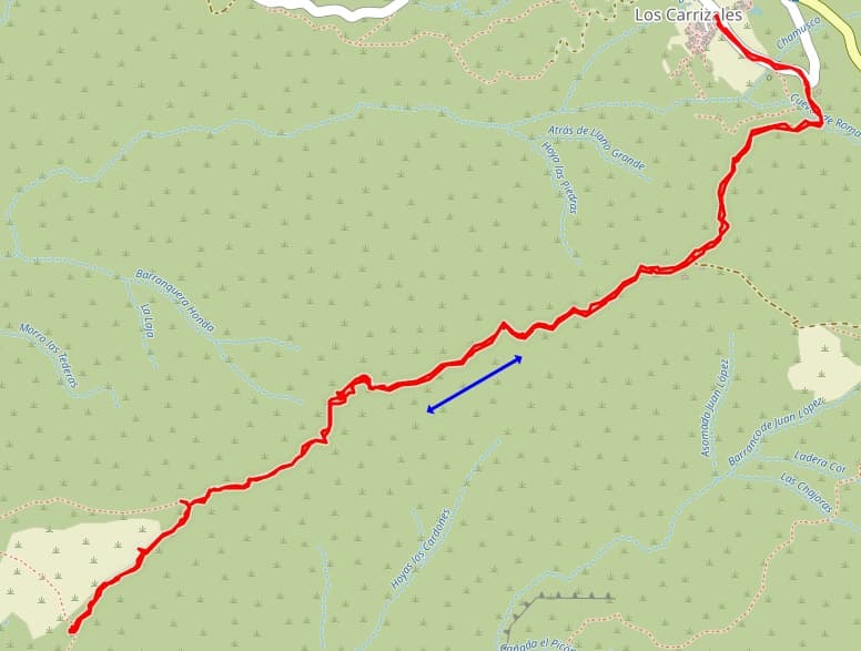 hiking map Abache Steep Track